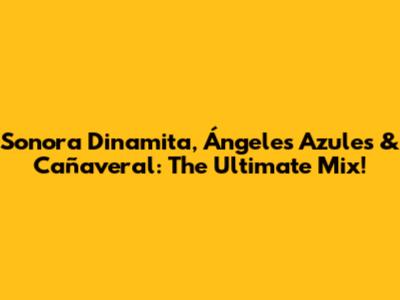Sonora Dinamita, Ángeles Azules & Cañaveral: The Ultimate Mix!