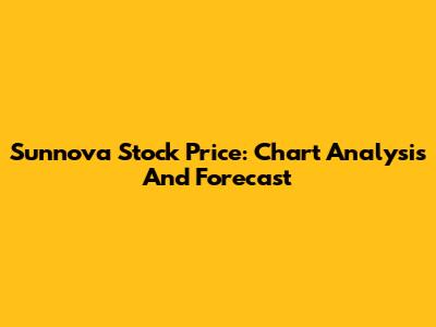 Sunnova Stock Price: Chart Analysis And Forecast