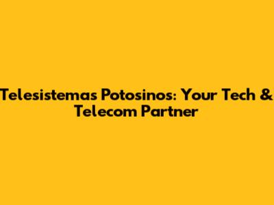 Telesistemas Potosinos: Your Tech & Telecom Partner