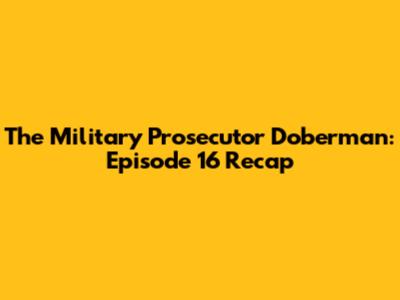 The Military Prosecutor Doberman: Episode 16 Recap