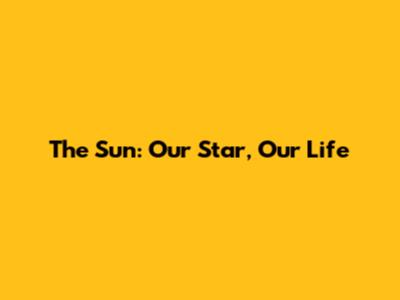 The Sun: Our Star, Our Life