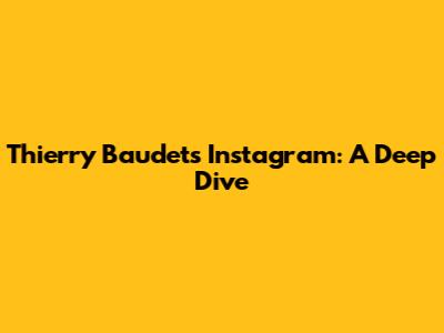 Thierry Baudet's Instagram: A Deep Dive