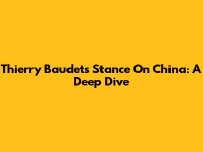 Thierry Baudet's Stance On China: A Deep Dive