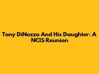 Tony DiNozzo And His Daughter: A NCIS Reunion