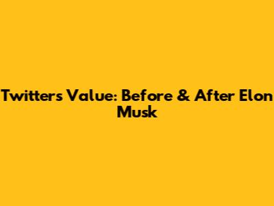 Twitter's Value: Before & After Elon Musk