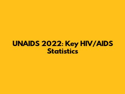 UNAIDS 2022: Key HIV/AIDS Statistics
