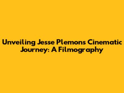 Unveiling Jesse Plemons' Cinematic Journey: A Filmography