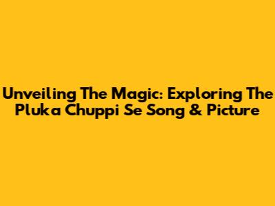 Unveiling The Magic: Exploring The 'Pluka Chuppi Se' Song & Picture