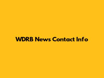 WDRB News Contact Info