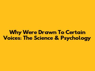 Why We're Drawn To Certain Voices: The Science & Psychology