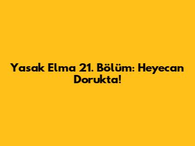 Yasak Elma 21. Bölüm: Heyecan Dorukta!