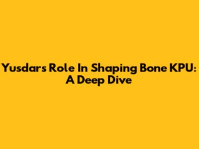 Yusdar's Role In Shaping Bone KPU: A Deep Dive
