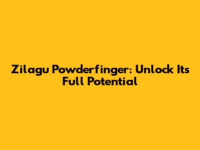 Zilagu Powderfinger: Unlock Its Full Potential