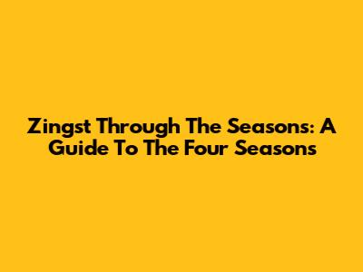 Zingst Through The Seasons: A Guide To The Four Seasons