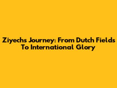 Ziyech's Journey: From Dutch Fields To International Glory